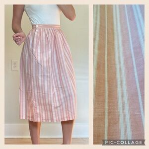 Vintage Henry Grethel Pink White Stripe Skirt